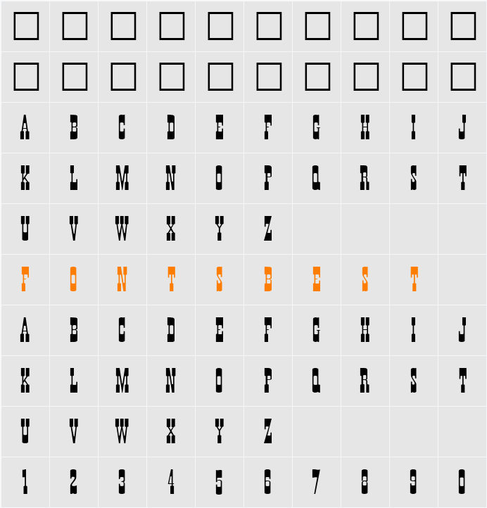 WantedPoster Character Map