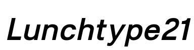 Lunchtype21 Font Image