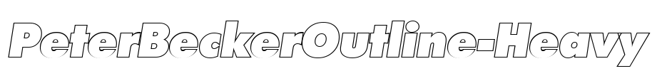PeterBeckerOutline-Heavy Font Image