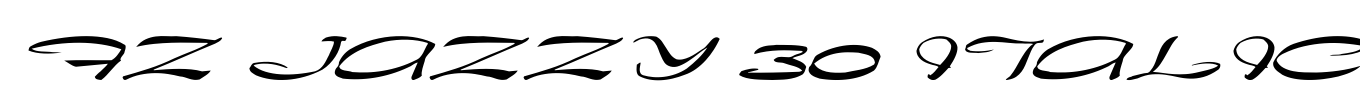 FZ JAZZY 30 ITALIC Font Image