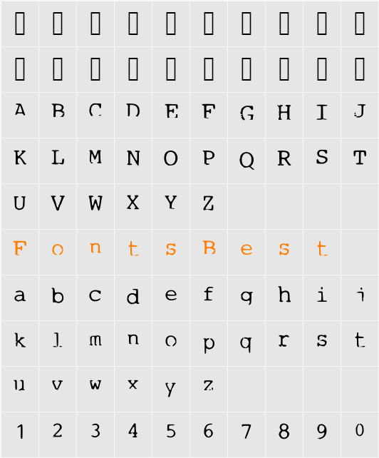 1980sWriter Character Map