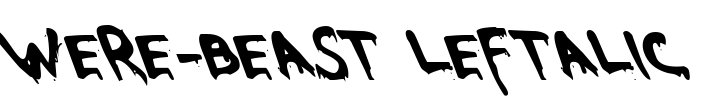 Were-Beast Leftalic Font Image