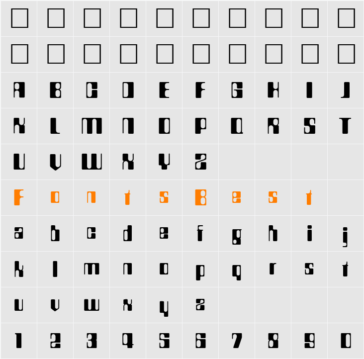 HAL Character Map