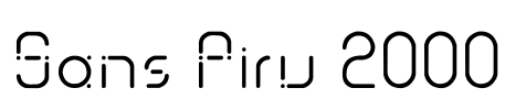 Sans Piru 2000 Font Image