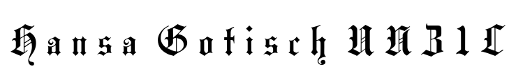 Hansa Gotisch UNZ1L Font Image