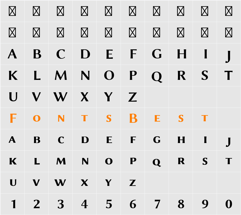 Linux Biolinum Capitals Character Map