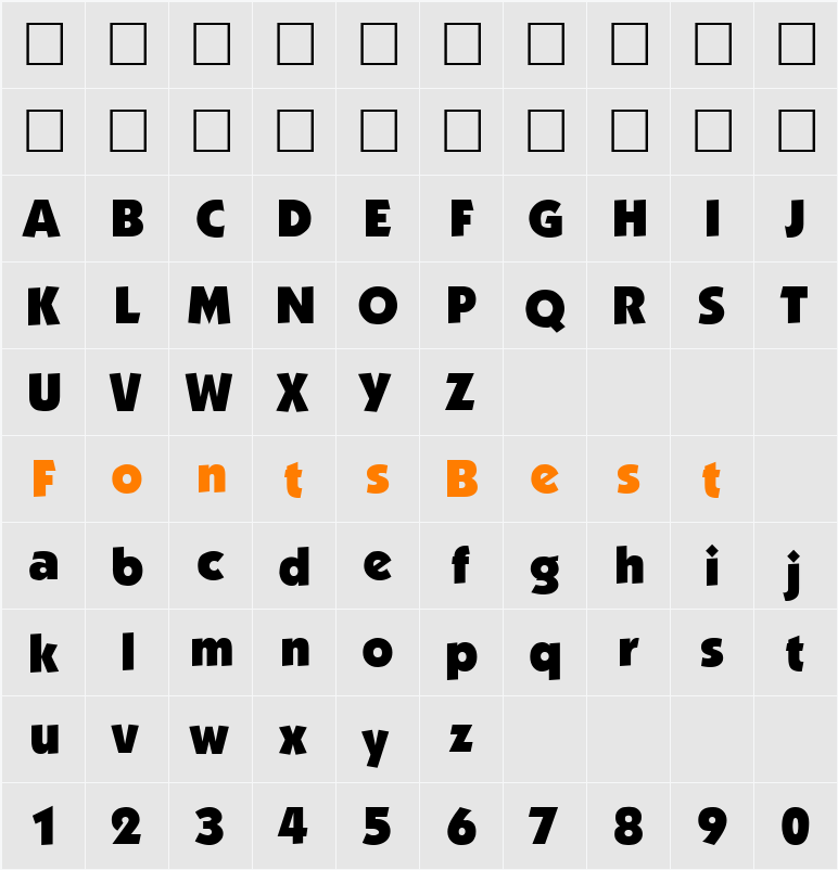 Boulder Character Map