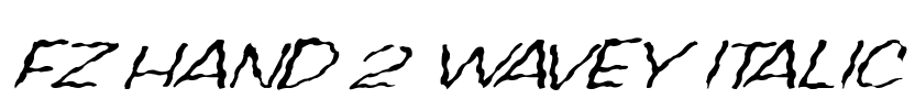 FZ HAND 2 WAVEY ITALIC Font Image