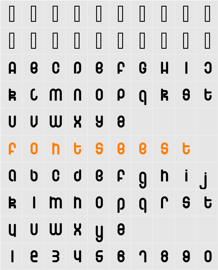 Schmotto Character Map