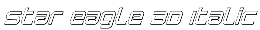 Star Eagle 3D Italic Font Image