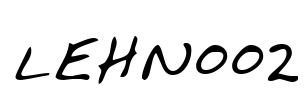LEHN002 Font Image