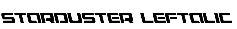 Starduster Leftalic Font Image
