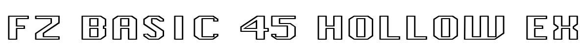 FZ BASIC 45 HOLLOW EX Font Image
