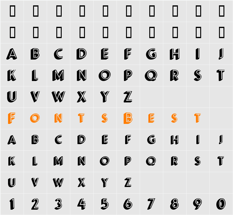 KiraShadow Character Map