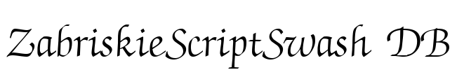 ZabriskieScriptSwash DB Font Image
