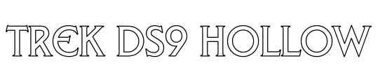 Trek DS9 Hollow Font Image