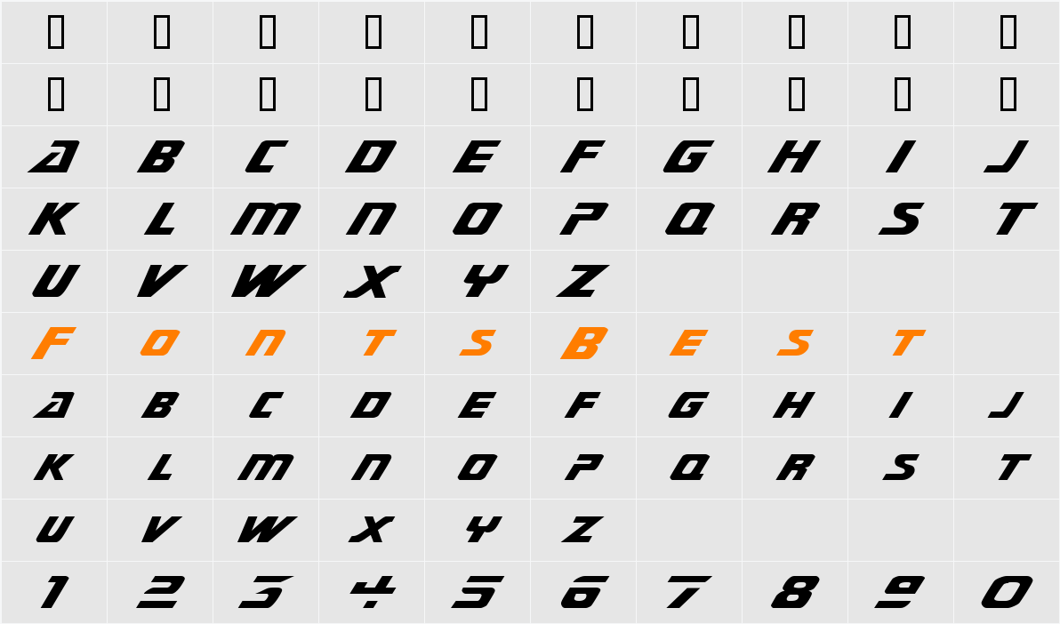 SubmarineExtended Character Map
