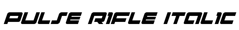 Pulse Rifle Italic Font Image