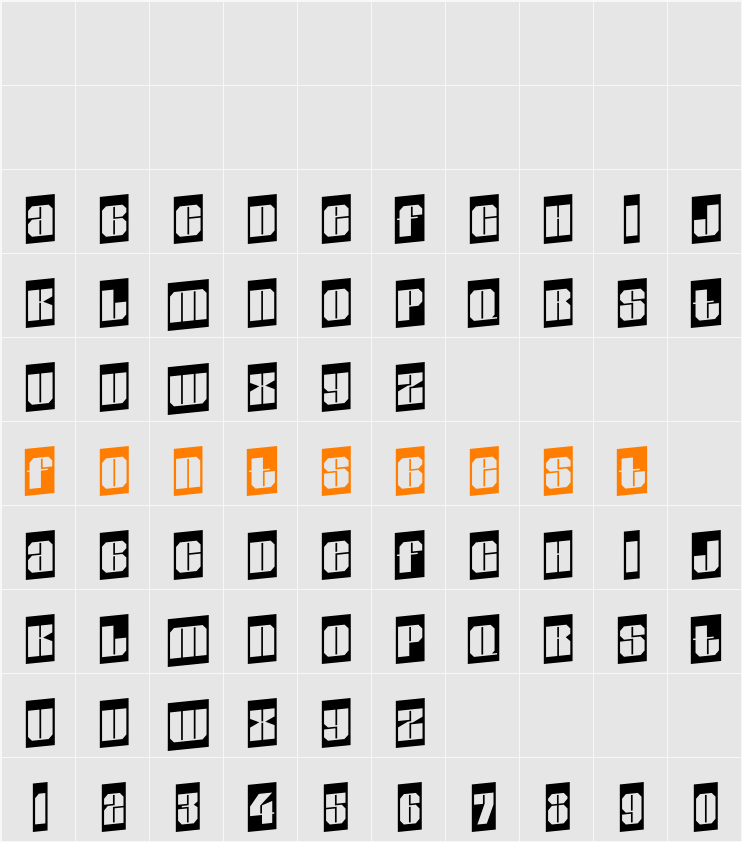 a_GladeCmUp Character Map