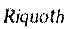 Riquoth Font Image