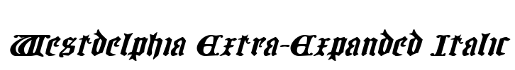 Westdelphia Extra-Expanded Italic