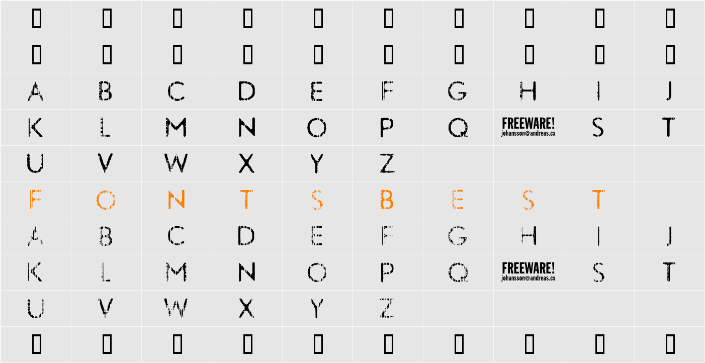 Nobby Character Map
