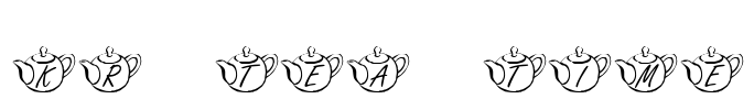 KR Tea Time Font Image