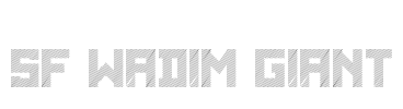 SF WADIM GIANT Font Image