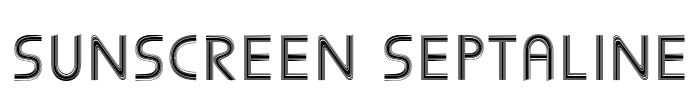 Sunscreen Septaline Font Image