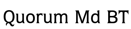 Quorum Md BT Font Image
