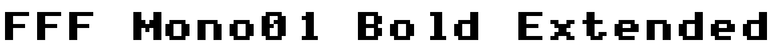 FFF Mono01 Bold Extended Font Image