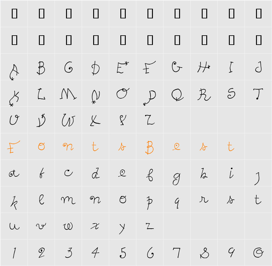 Peters Miro TooITC TT Character Map