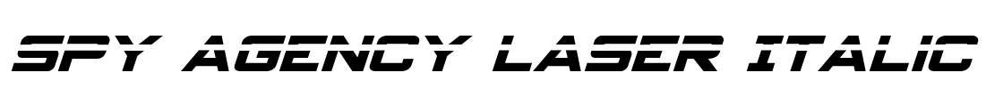 Spy Agency Laser Italic Font Image
