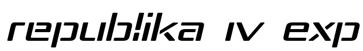 Republika IV Exp Font Image