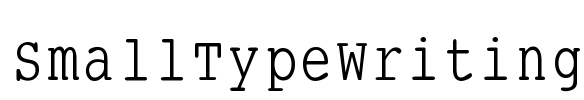 SmallTypeWriting Font Image