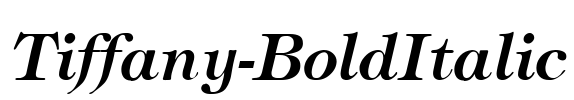 Tiffany-BoldItalic Font Image