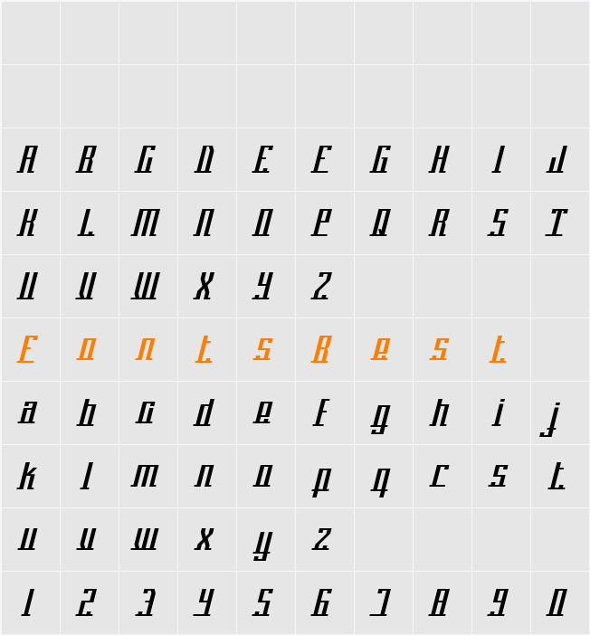 Platform Eight Connection Character Map