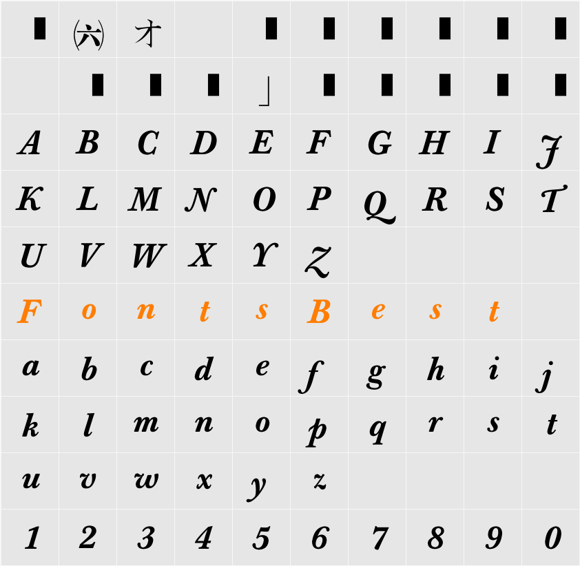 EU-H2X Character Map