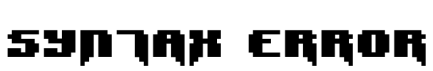 Syntax Error Font Image