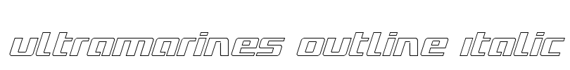 Ultramarines Outline Italic