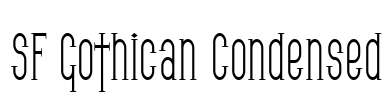SF Gothican Condensed