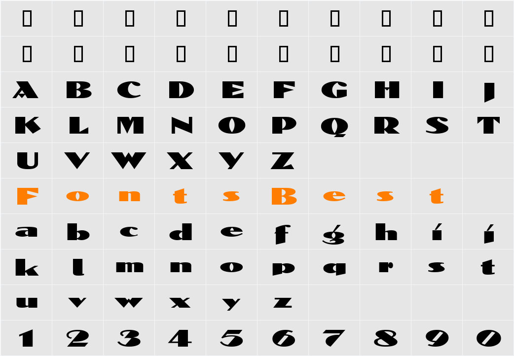 DomenicExtended Character Map