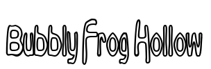 Bubbly Frog Hollow Font Image