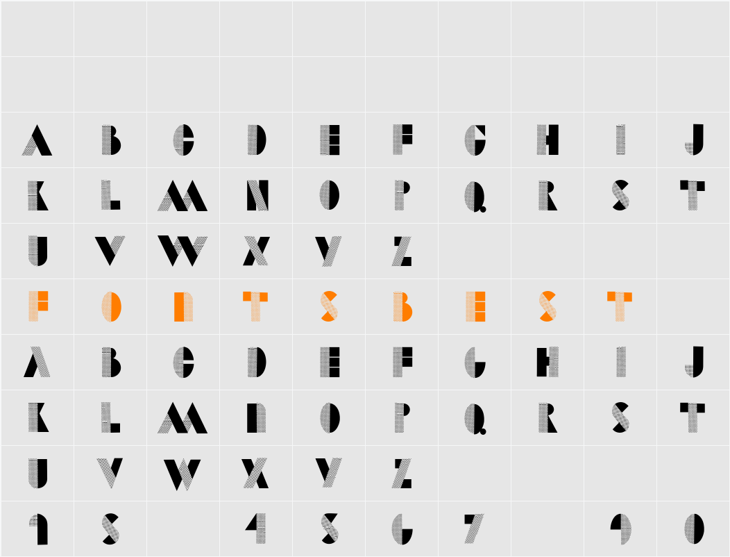 DotCapsMK Character Map