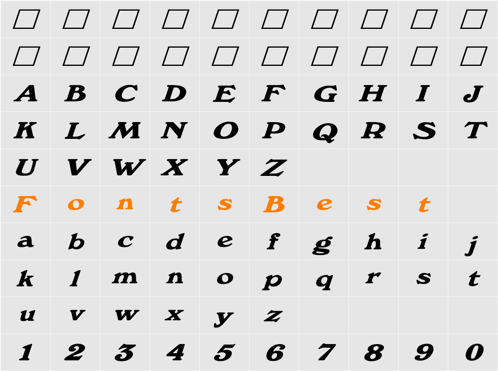 WindsorDemi.fog Wd Italic Character Map