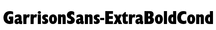 GarrisonSans-ExtraBoldCond Font Image