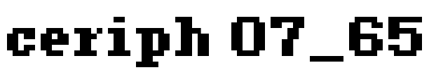 ceriph 07_65 Font Image