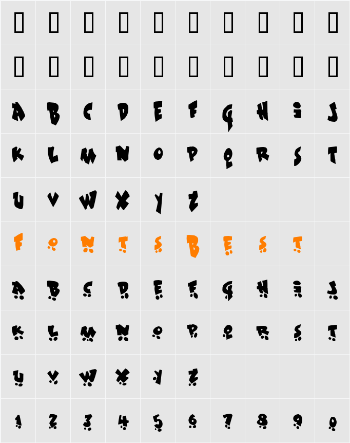 Sk8 or dye Character Map