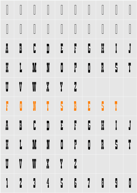 ZirkusComD Character Map