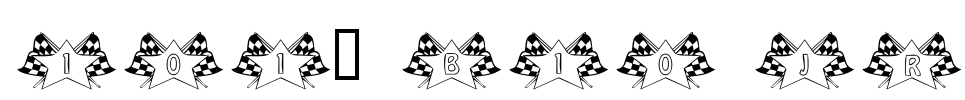 101! B10 Jr Font Image